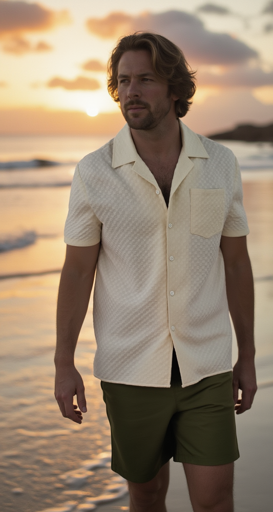 Shoreline Flow Olive Swim Trunks