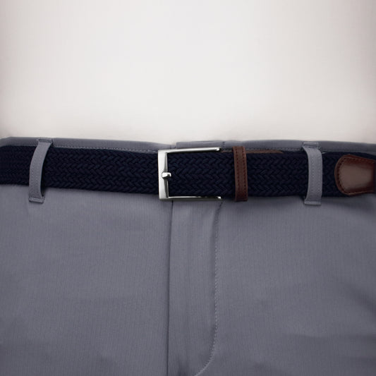 Solid Dark Sapphire Elastic Belt