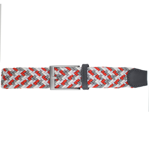 Red, White, Light Grey, & Charcoal Elastic Belt