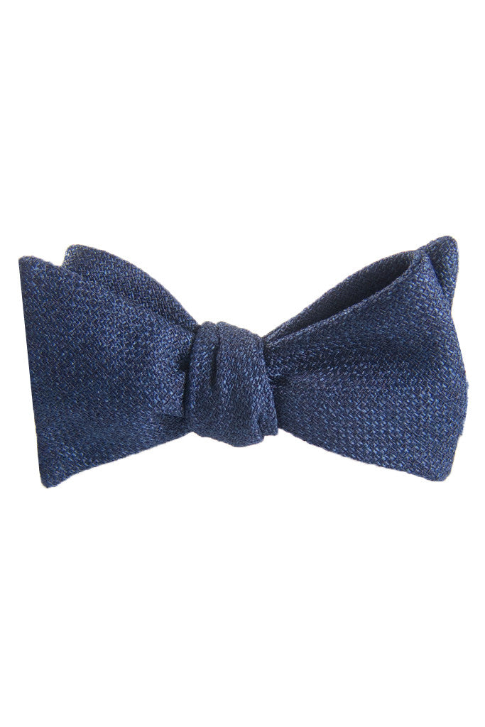Classic Dark Navy Self Tie Bow Tie