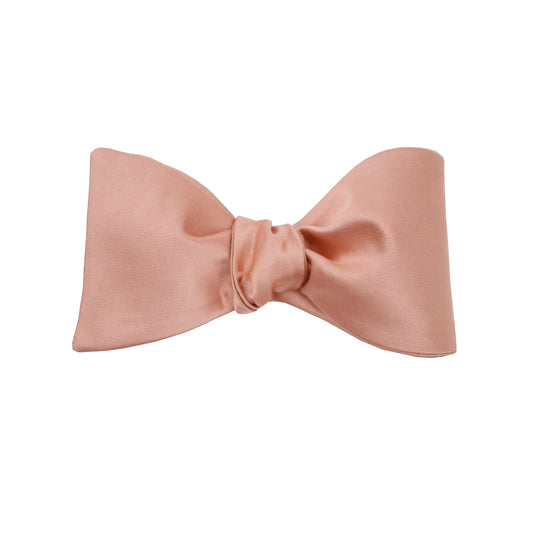Dusty Rose Satin Self Tie Bow  Tie