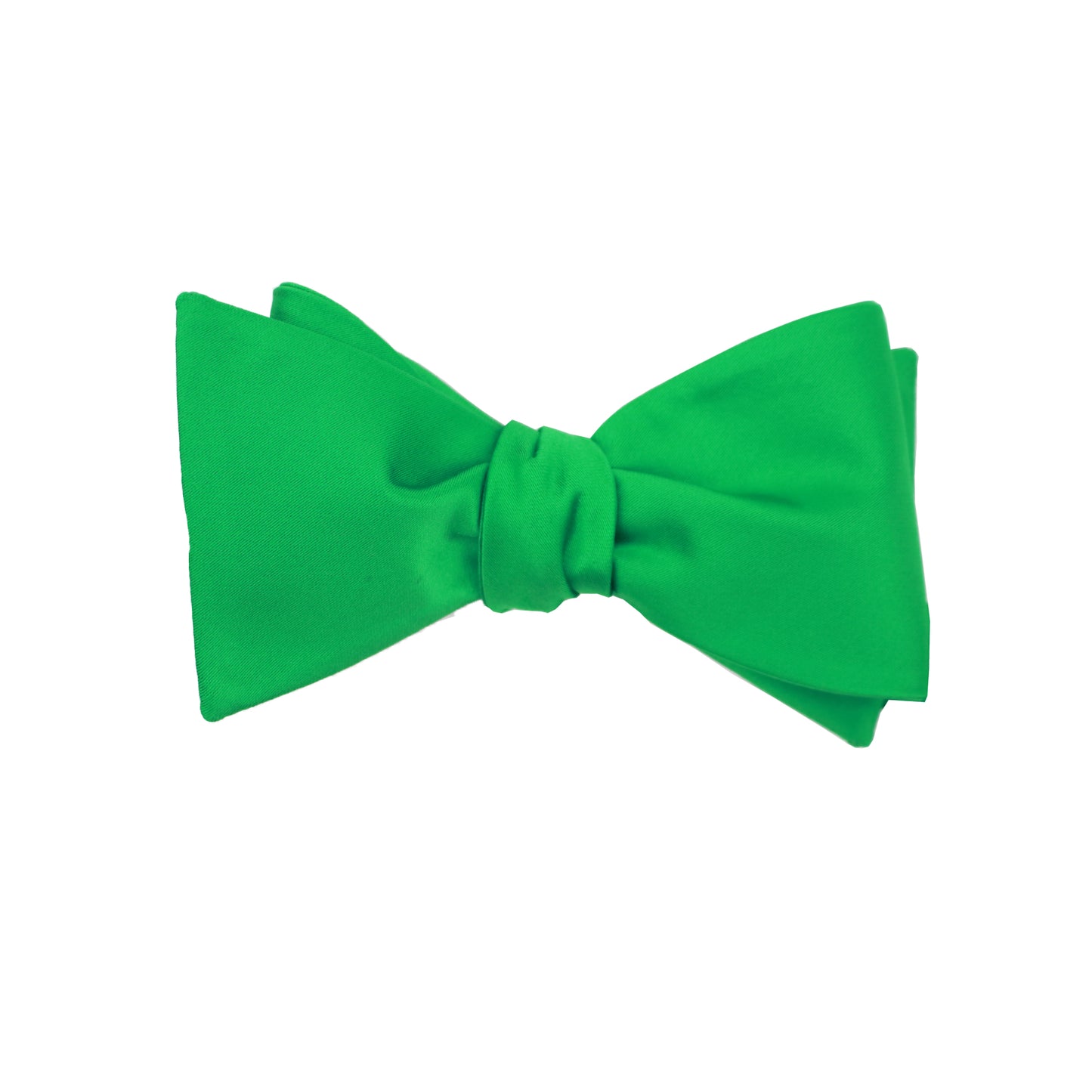 Emerald Green Satin Self Tie Bow Tie