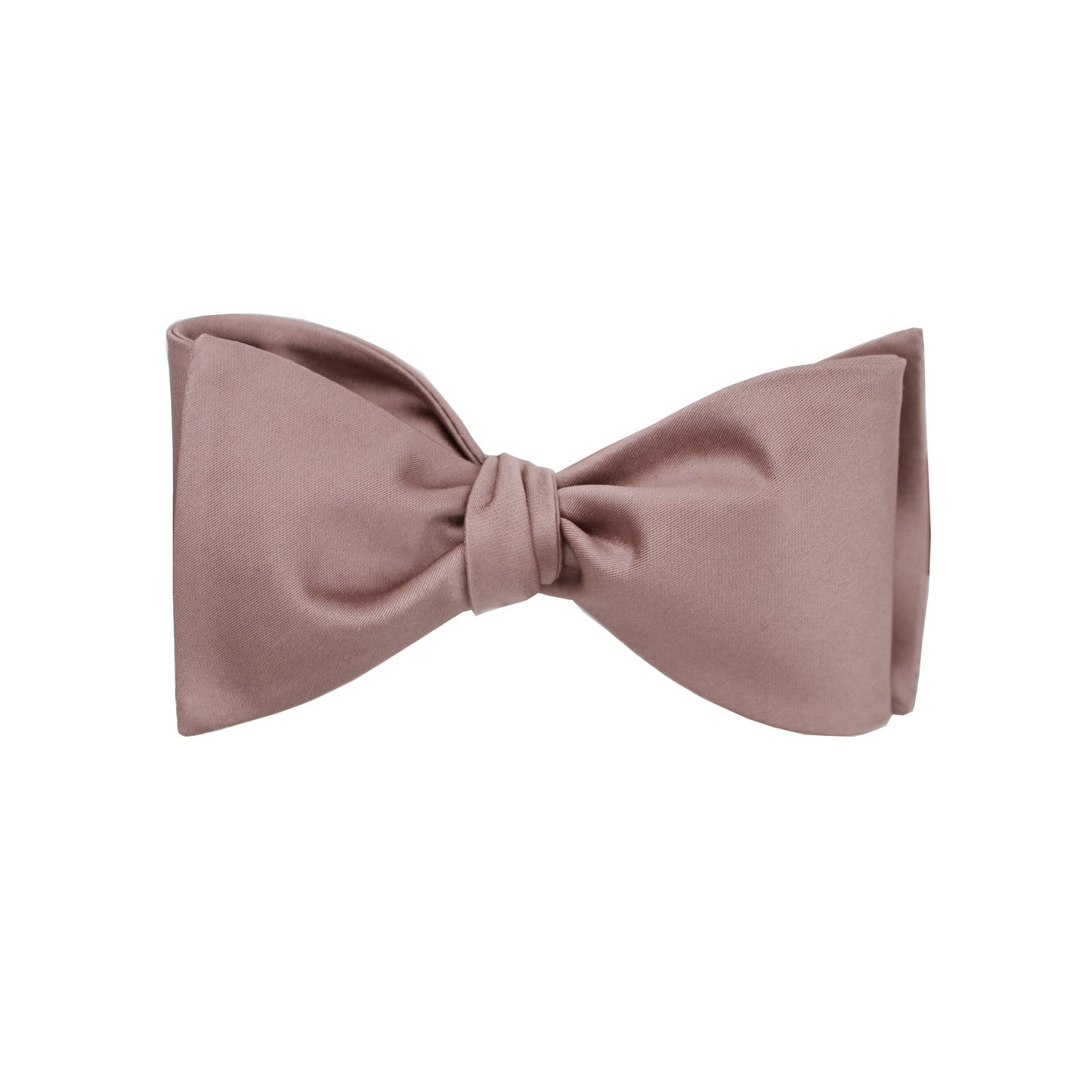 Mauve Satin Self Tie Bow Tie