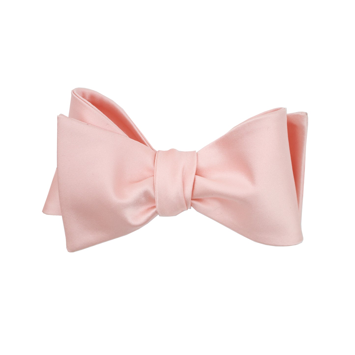 Peach Satin Self Tie Bow Tie