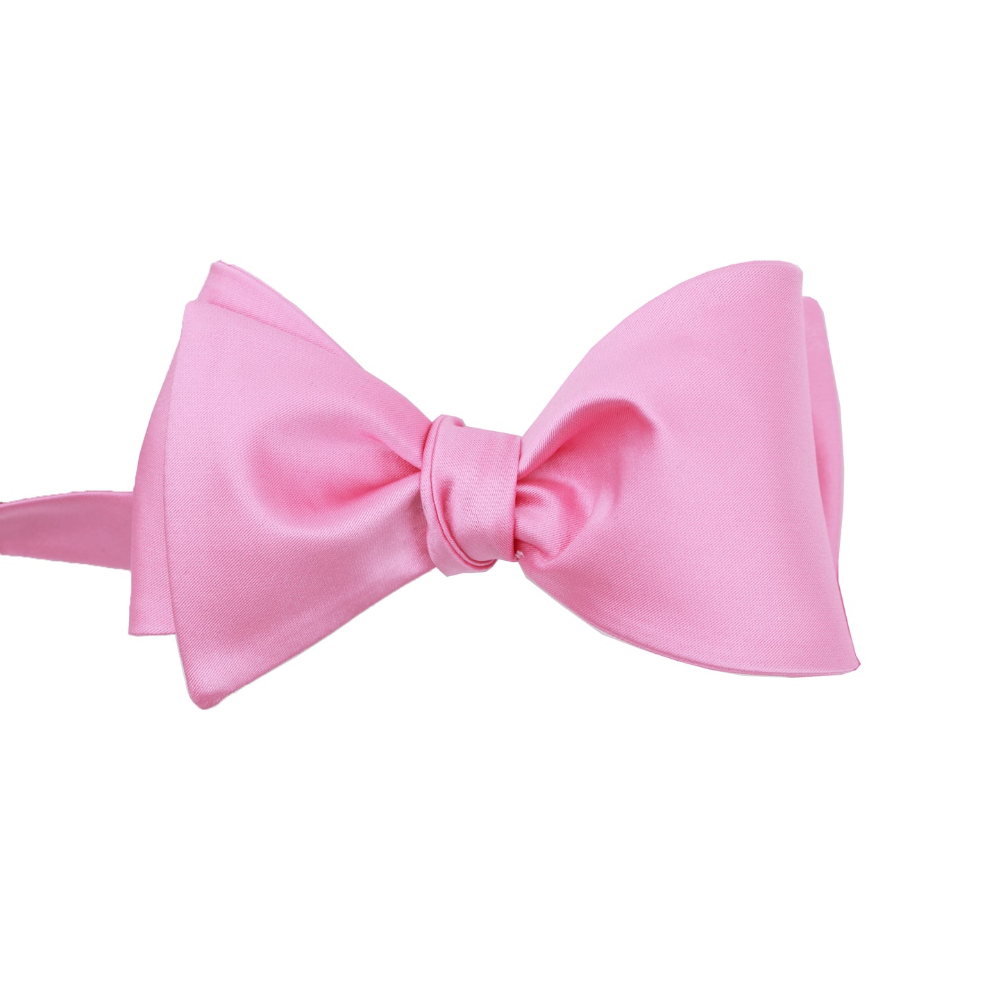 Pink Satin Self Tie Bow Tie