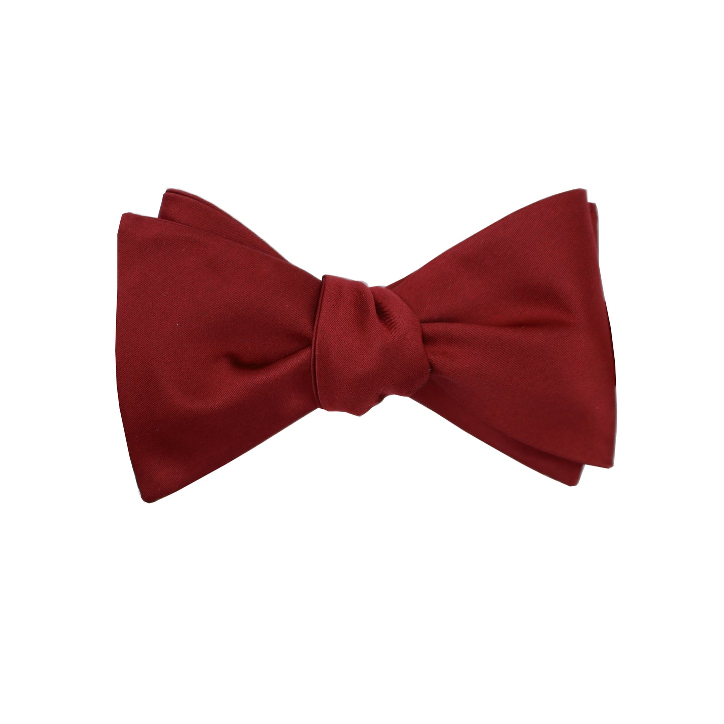 Burgundy Satin Self Tie Bow