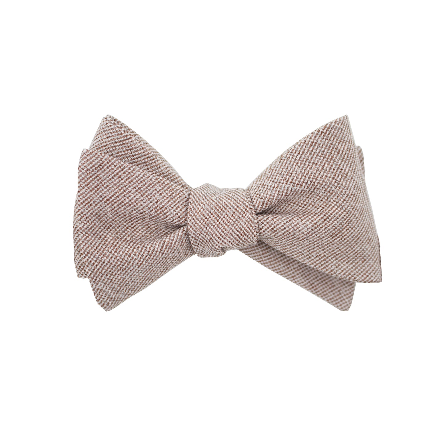Beige Textured Self Tie Bow Tie
