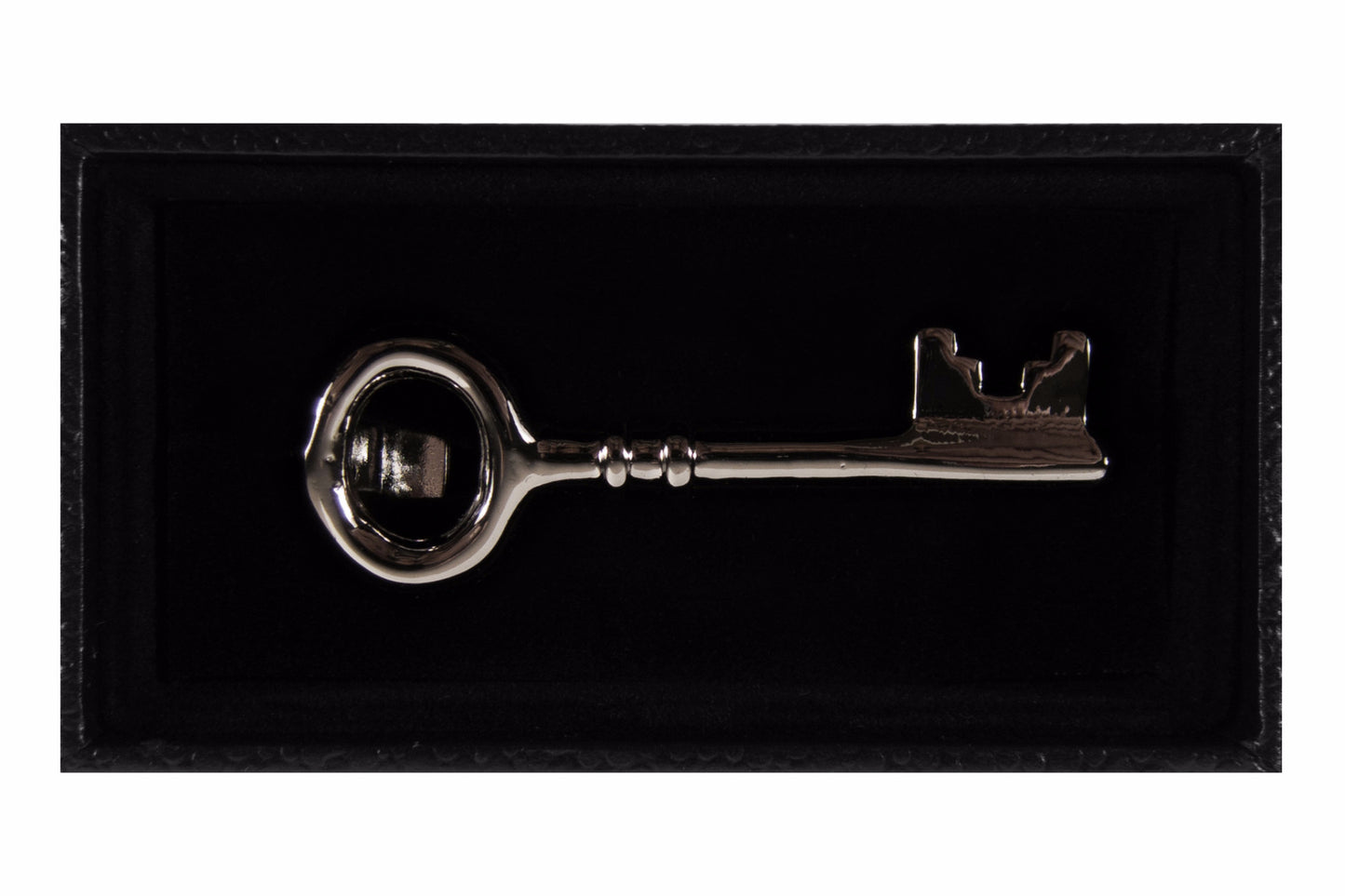 Gun Metal Black Key Tie Clip