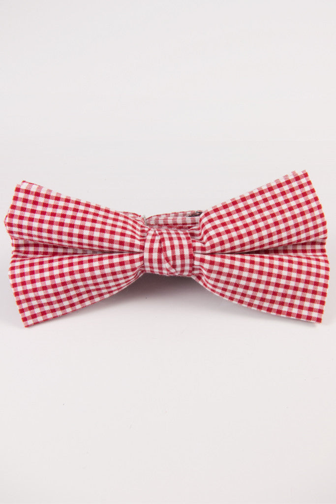 Red Gingham Bow Tie