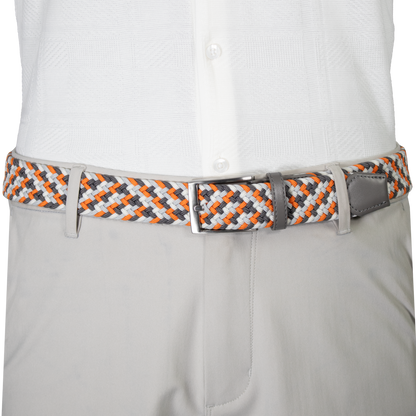 Orange, Light Grey, White, & Charcoal Elastic Belt