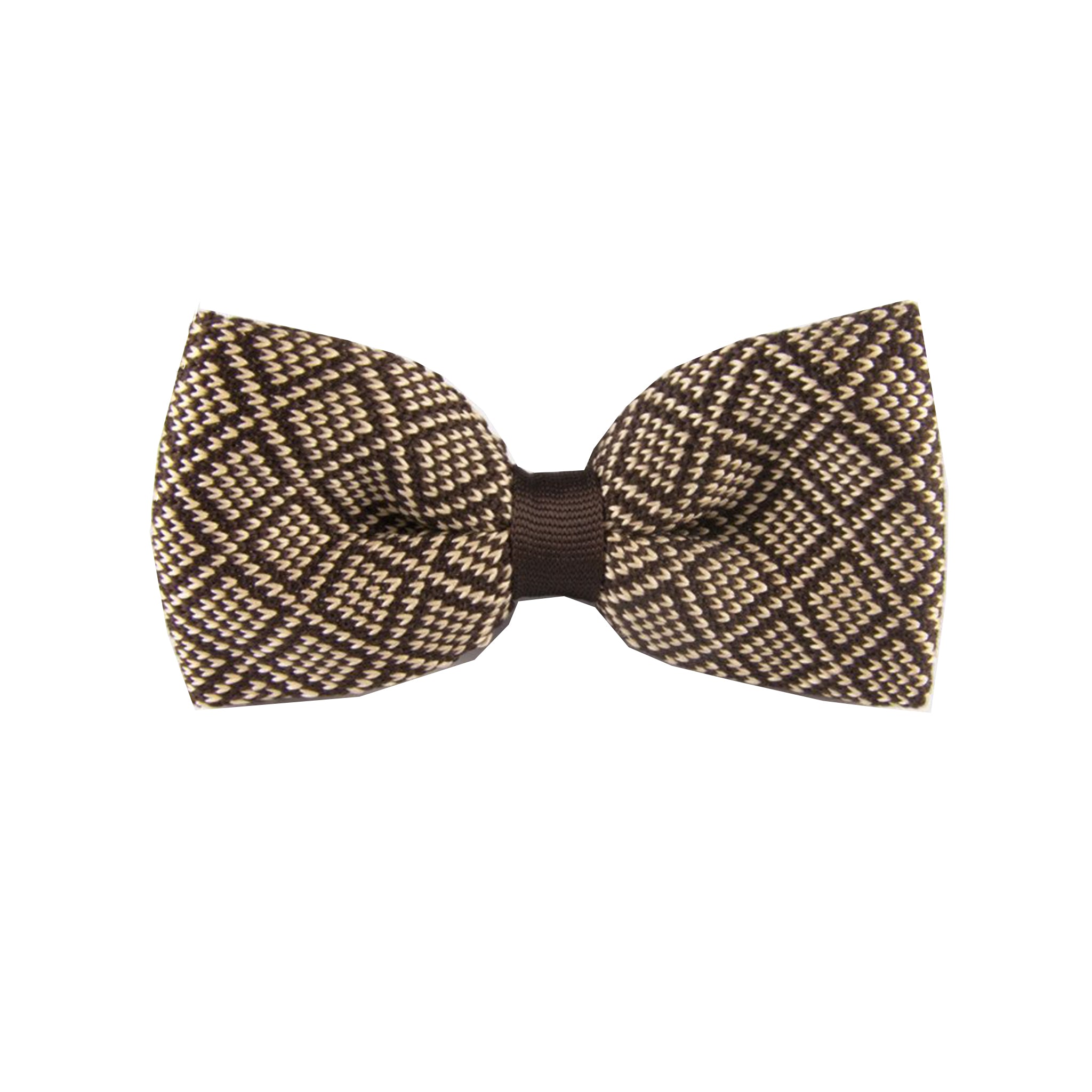 Chocolate Diamond Knit Pre Tie Bow Tie