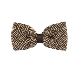 Chocolate Diamond Knit Pre Tie Bow Tie