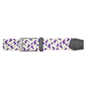 Purple, Grey, & White Elastic Belt from DIBI