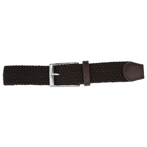 Solid Dark Brown Elastic Belt