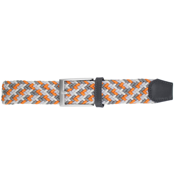 Orange, Light Grey, White, & Charcoal Elastic Belt