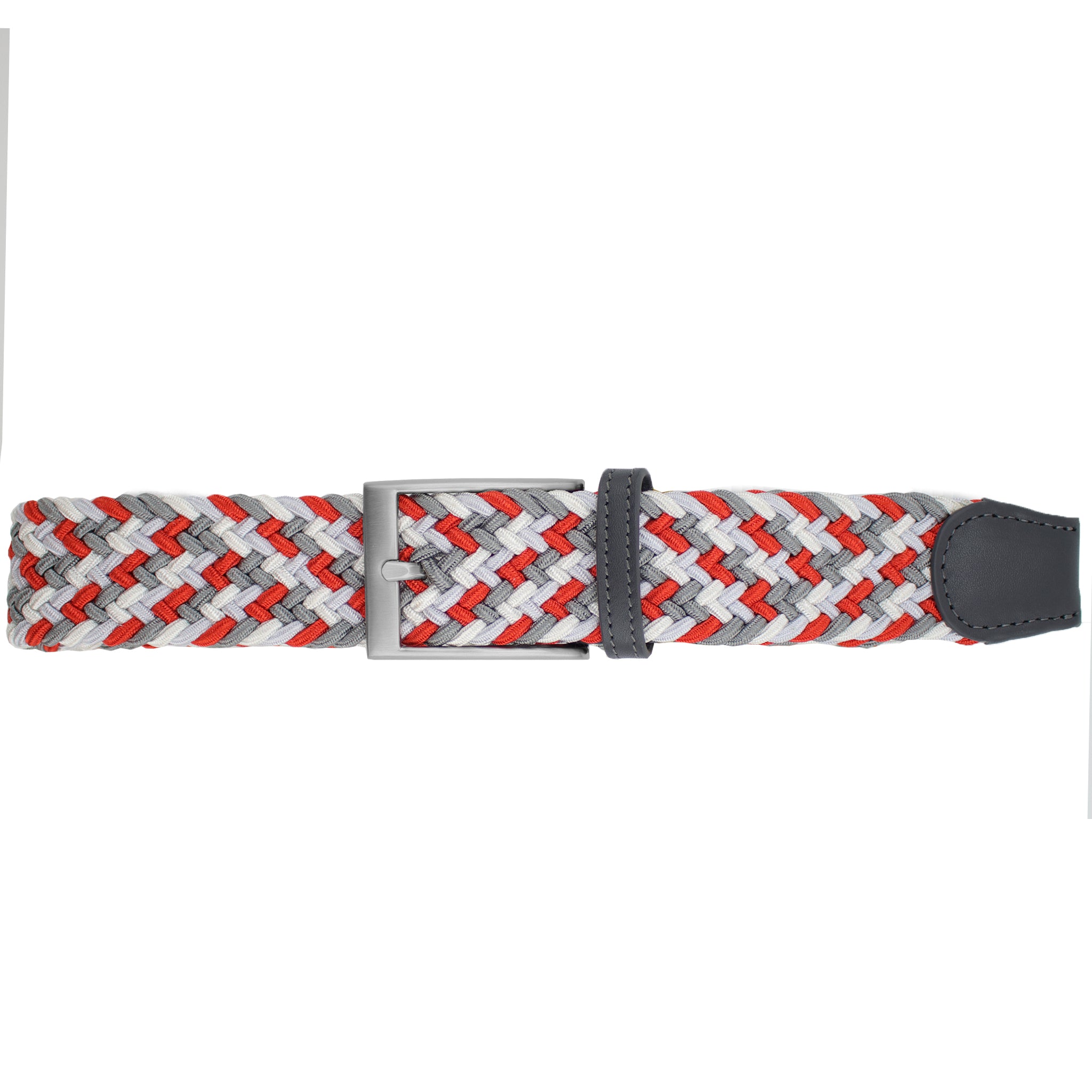 Red, White, Light Grey, & Charcoal Elastic Belt