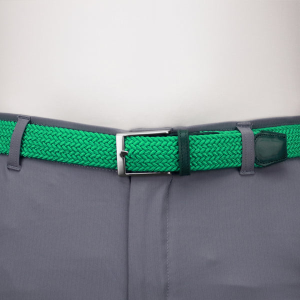Solid Kelly Green Elastic Belt