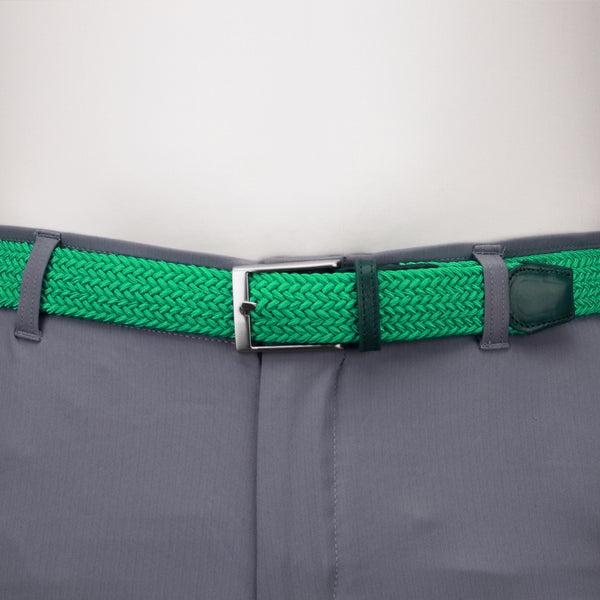 Solid Kelly Green Elastic Belt