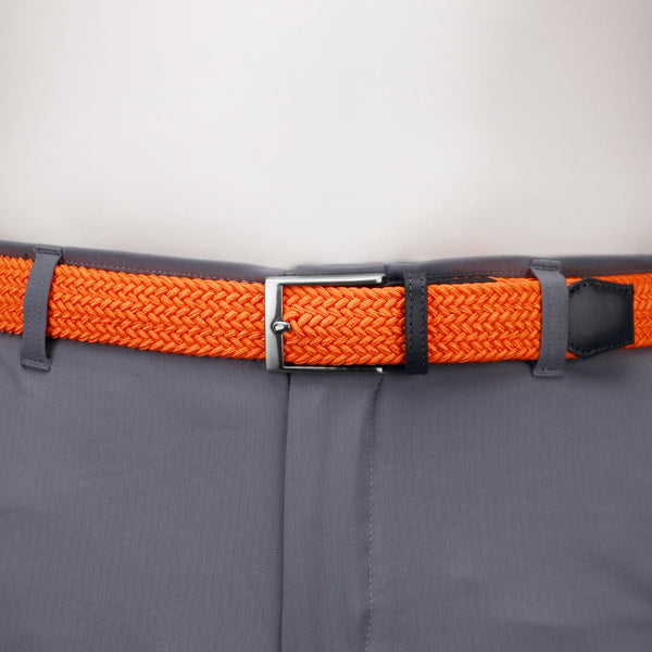 Solid Bright Orange Elastic Belt