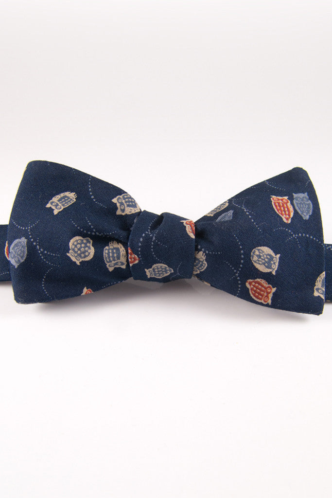 Blue Hoots Self Tie Bow Tie