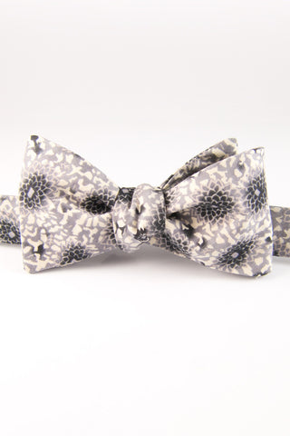 Black Chrysanthemum Self Tie Bow Tie