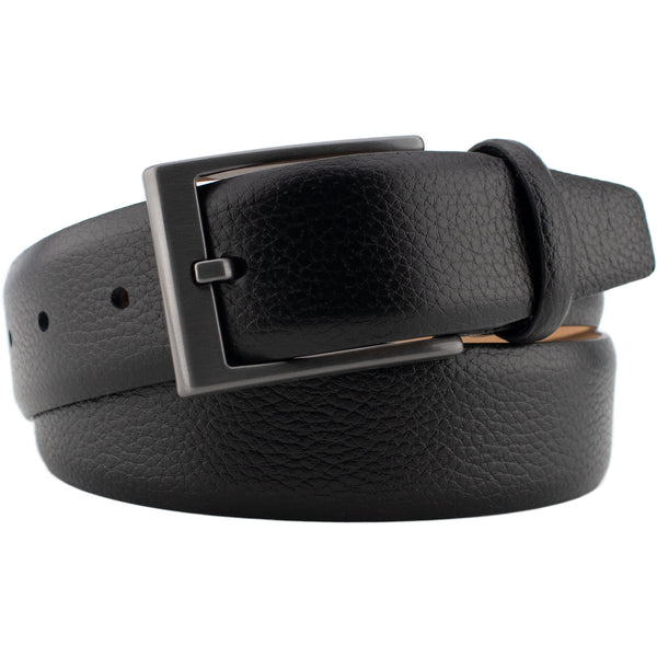 Black Pebble Leather Belt