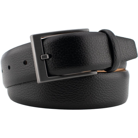 Black Pebble Leather Belt
