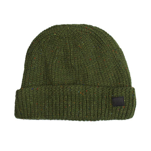 Faux Fur Lined Green Donegal Beanie from DIBI