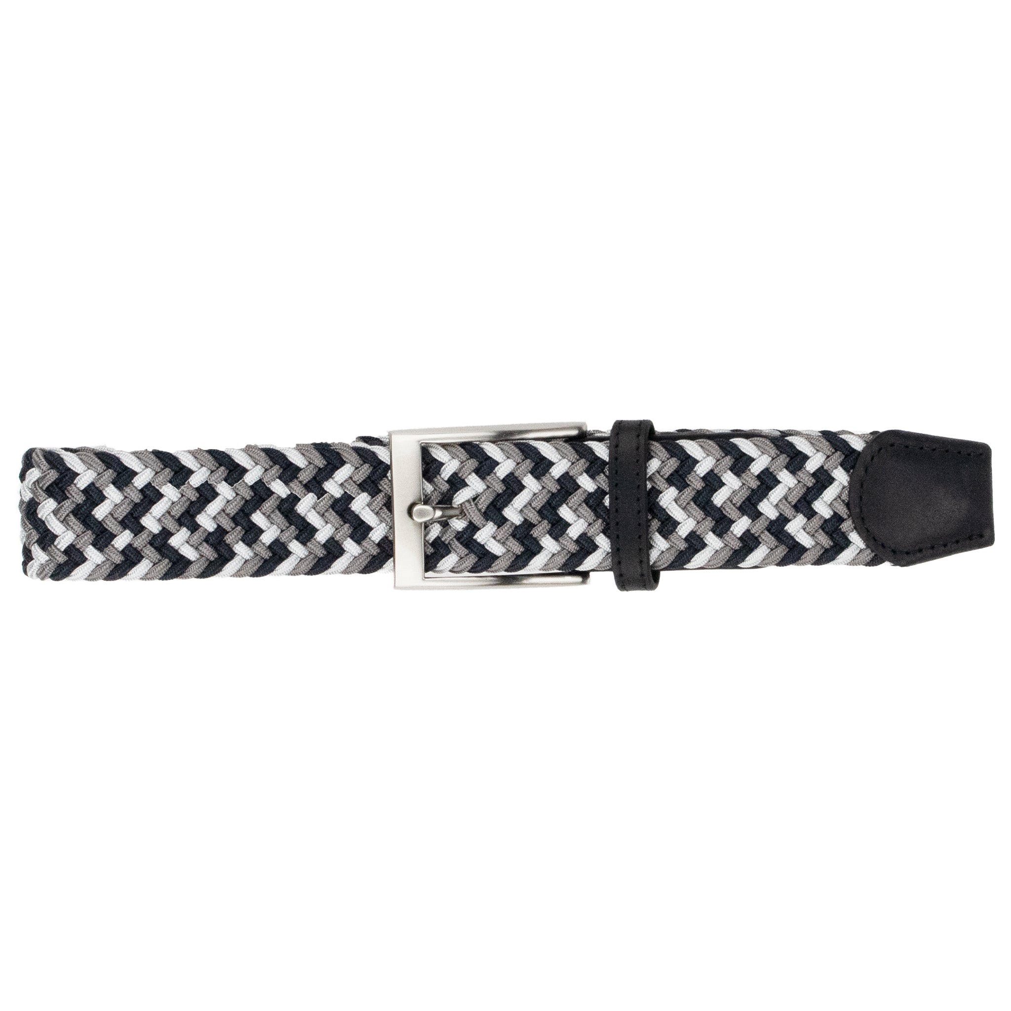 Charcoal, Silver, & Black Elastic Belt