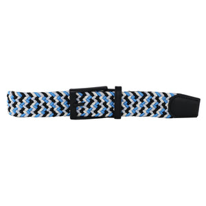Black, White, Neon Blue, & Silver Elastic Belt