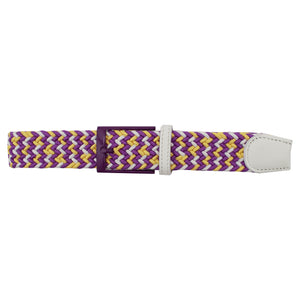 Purple, Gold, & White Elastic Belt
