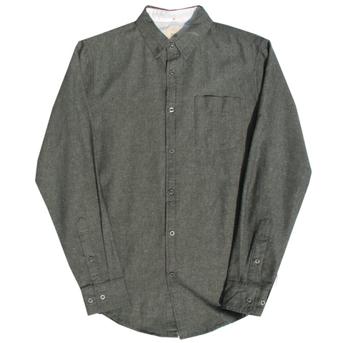 Heathered Charcoal Cotton Linen Shirt
