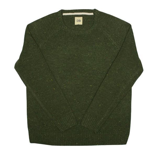 Forest Green Donegal Crewneck Sweater