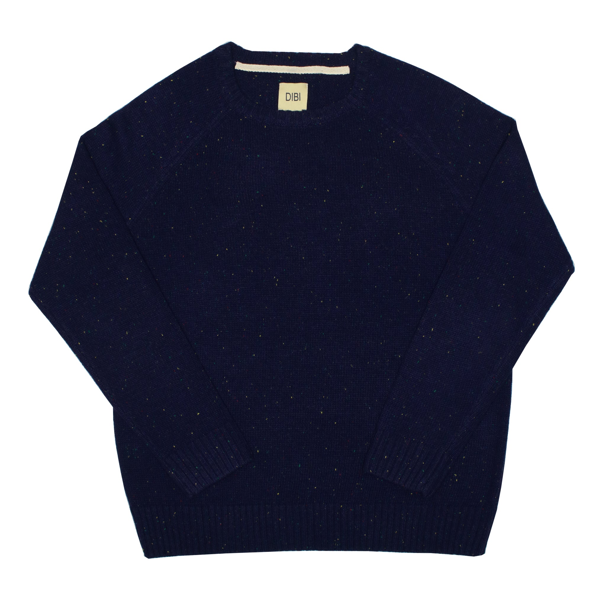 Navy Donegal Crewneck Sweater