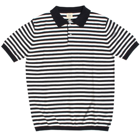 Black & White Striped Polo