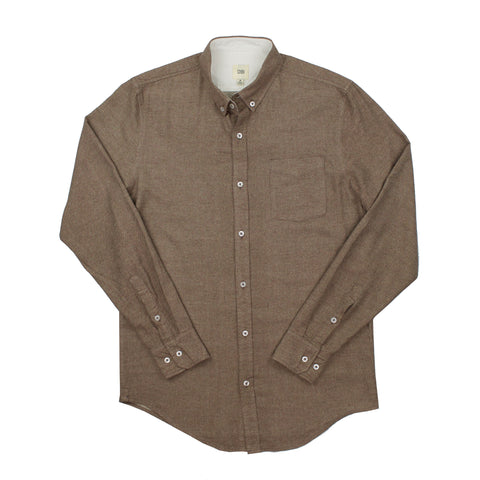 Brown Twill Brushed Flannel