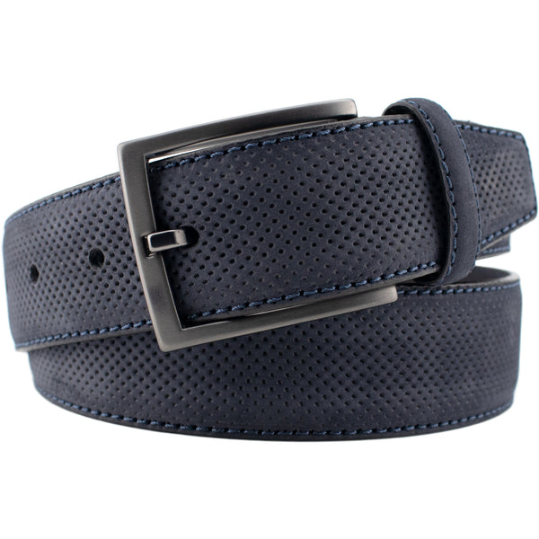 Navy Sport Leather Belt