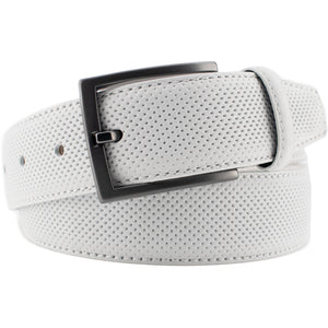 White Sport Leather Belt