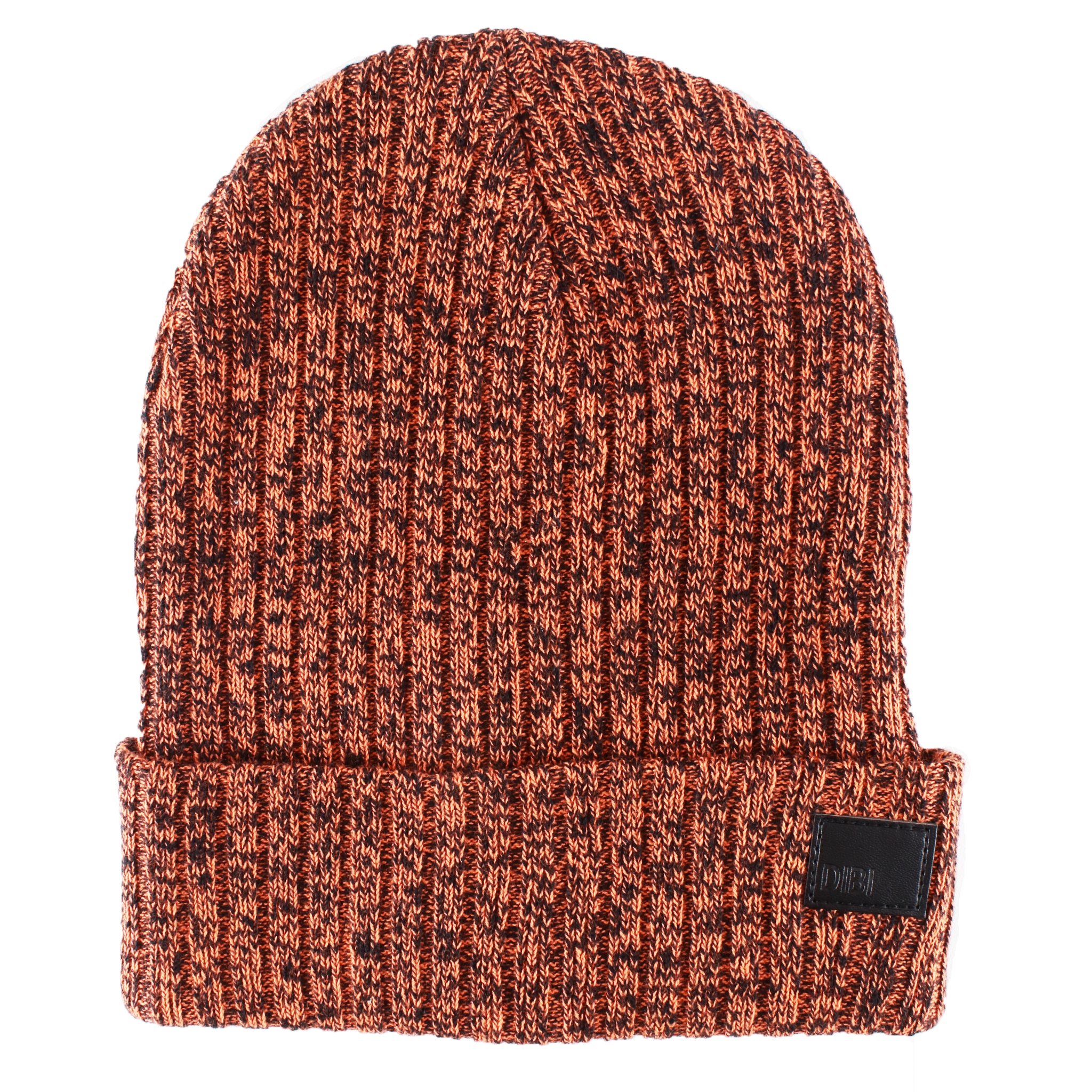 Black & Neon Orange Cotton Beanie from DIBI