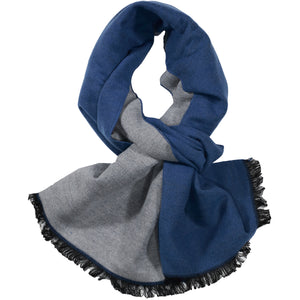 Blue & Grey Solid Scarf