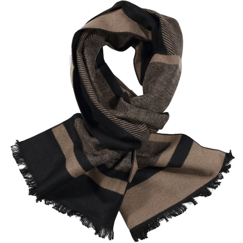 Black & Brown Pattern Scarf