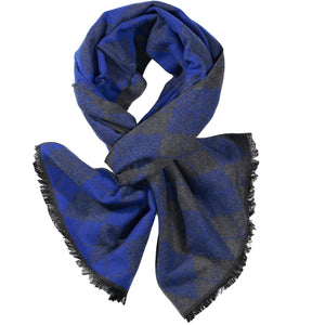 Sky Blue & Grey Blue Diamond Scarf