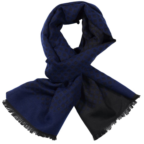 Black & Navy Mini Diamond Scarf