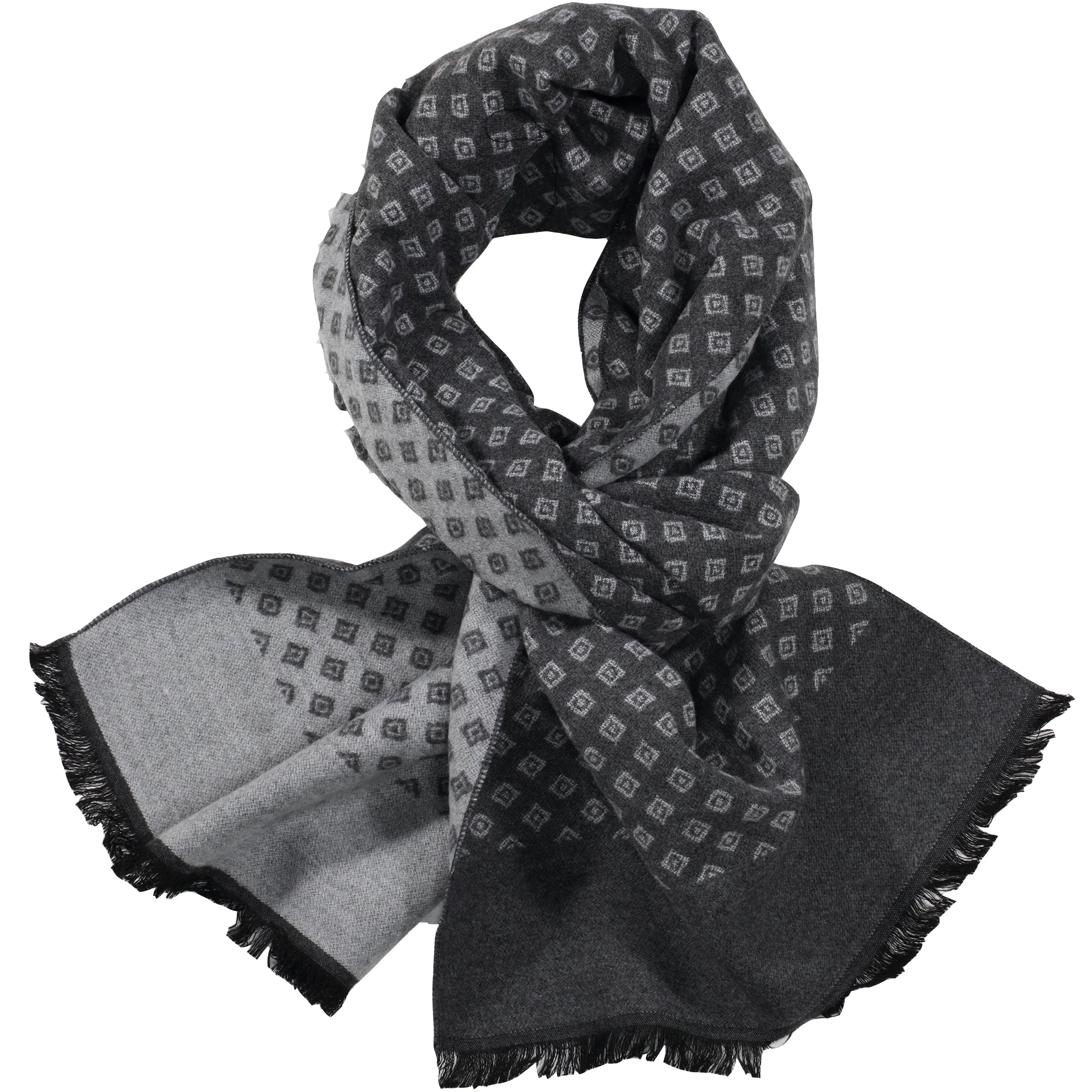 Grey & Light Grey Mini Diamond Scarf