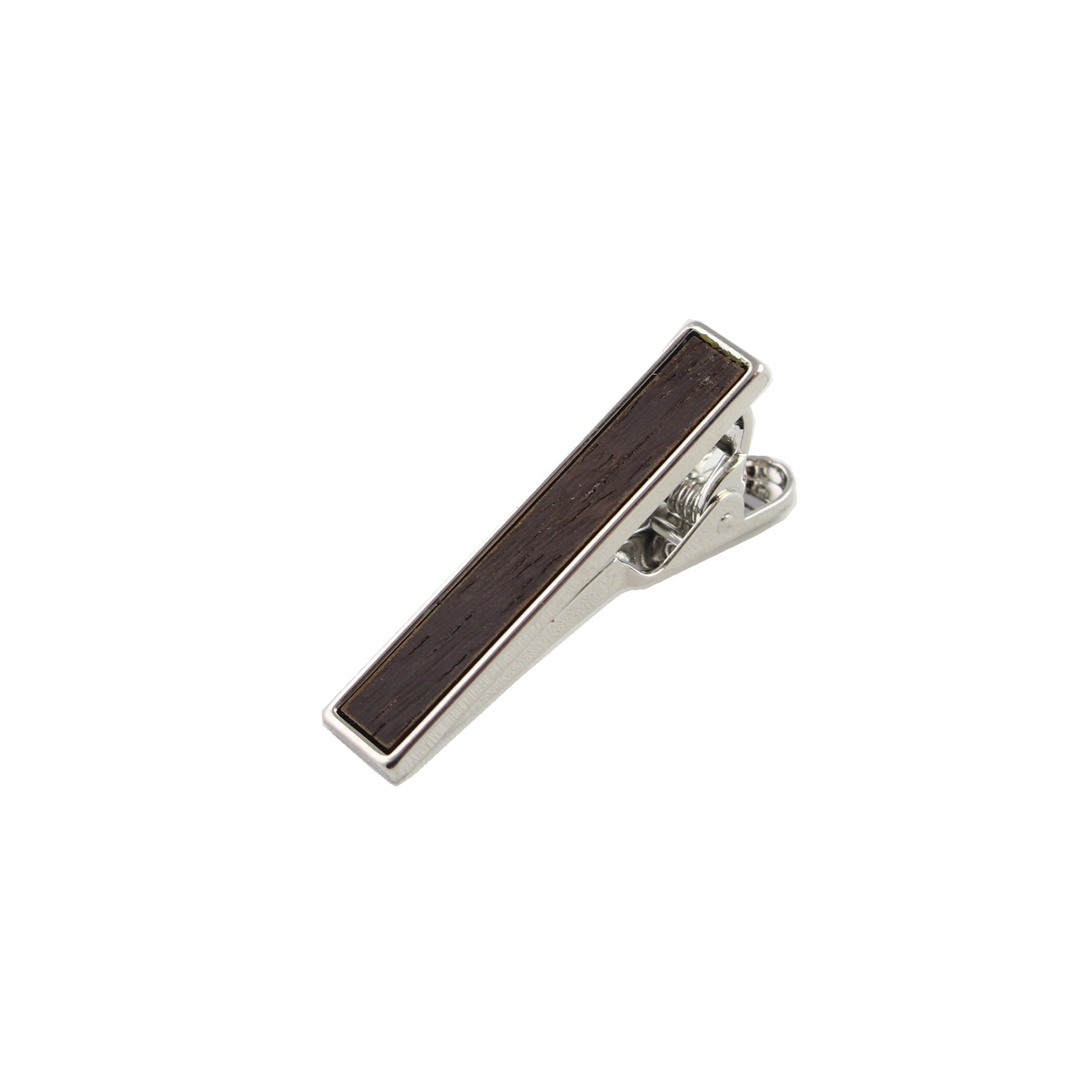 Ebony Wooden Inlay-Silver Tie Bar from DIBI