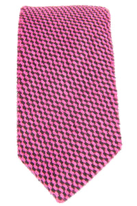 Plush Pink Herringbone Tie