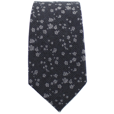 Black & Silver Floral Tie from DIBI