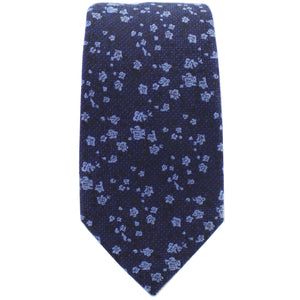 Navy & Light Blue Floral Tie from DIBI