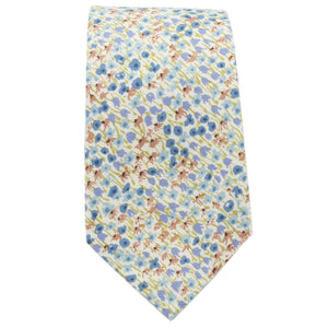 Multi Blue, Gold, & Green Floral Tie