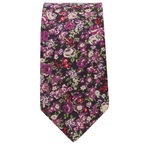 Purple & Plum Multi Floral Tie